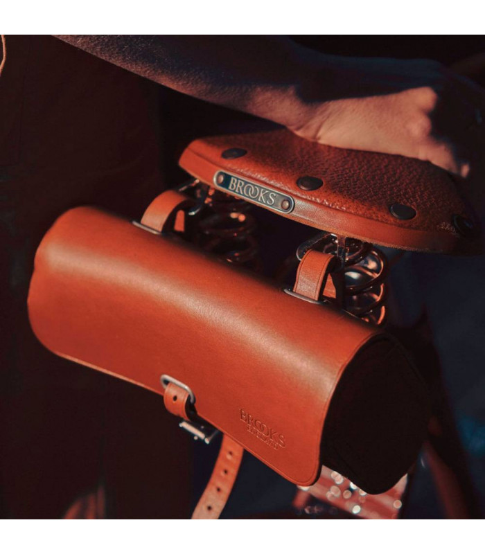 BROOKS CHALLENGE LARGE SADDLE BAG (HONEY)