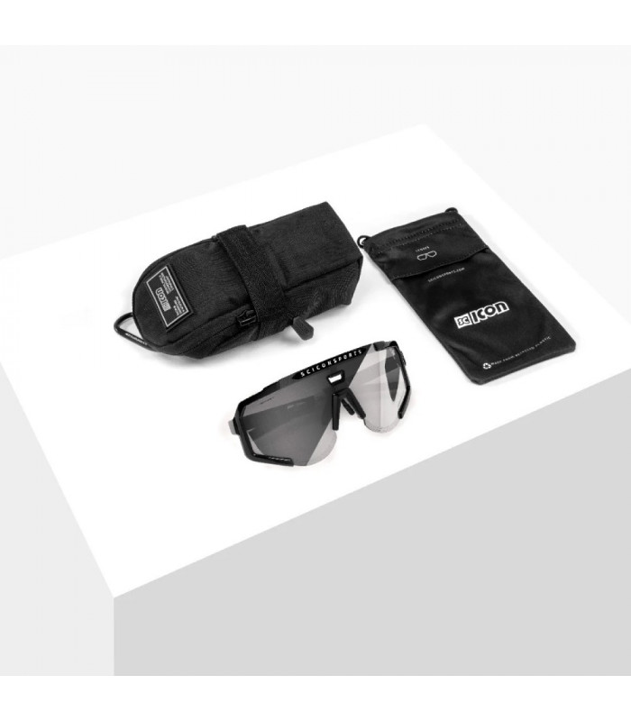 SCICON AEROSCOPE WHITE SUNGLASSES (PHOTOCHROMIC SILVER LENS)