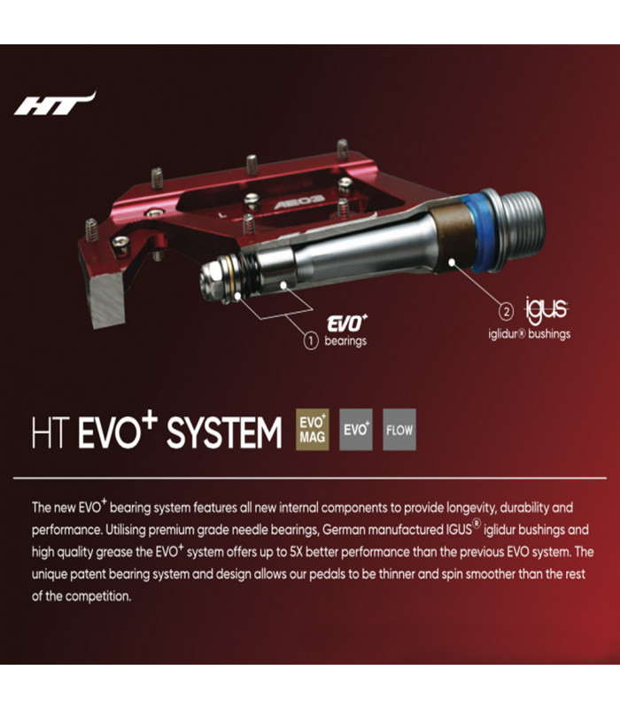 HT X2-SX BMX PEDALS (RED)