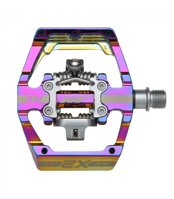 PEDALES BMX HT X2-SX (OIL SLICK)