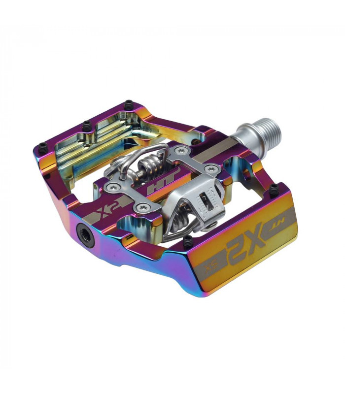 PEDALES BMX HT X2-SX (OIL SLICK)