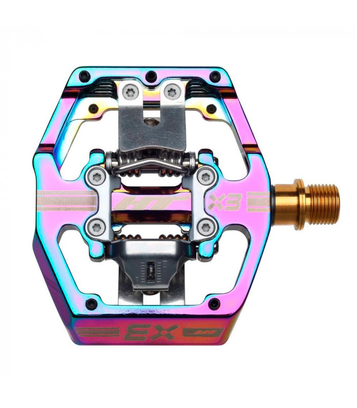 HT X3 TITANIUM SPINDLE DOWNHILL-ENDURO PEDALS (OIL SLICK)