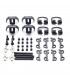DESPIECE COMPLETO CLIPS ENGANCHE PEDALES HT T1-SX (NEGRO)