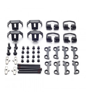 DESPIECE COMPLETO CLIPS ENGANCHE PEDALES HT T1-SX (NEGRO)