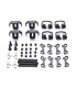DESPIECE COMPLETO CLIPS ENGANCHE PEDALES HT T1 (NEGRO)