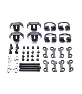 DESPIECE COMPLETO CLIPS ENGANCHE PEDALES HT T1 (NEGRO)