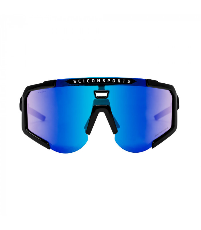 SCICON AEROSCOPE BLACK SUNGLASSES (MULTIMIRROR BLUE LENS)