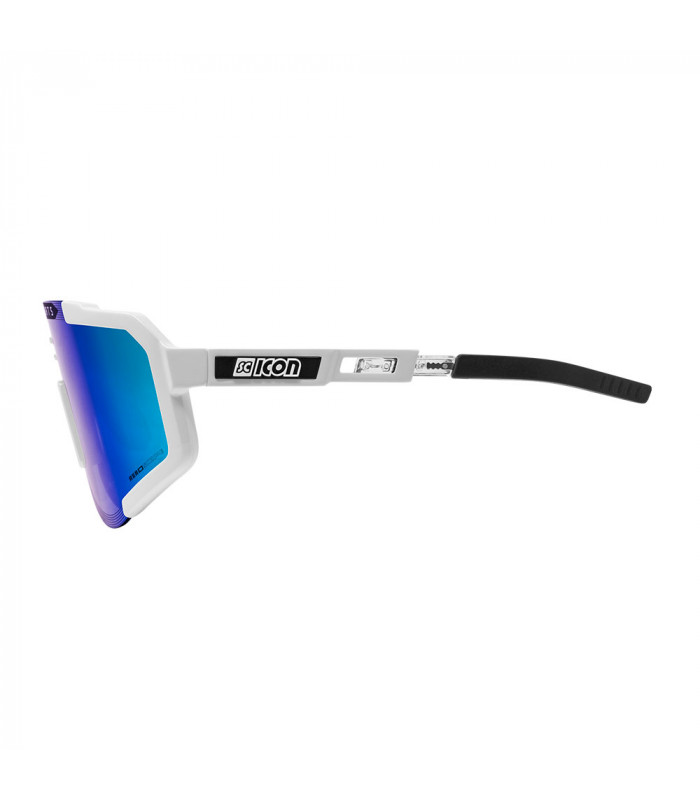 SCICON AEROSCOPE WHITE SUNGLASSES (MULTIMIRROR BLUE LENS)