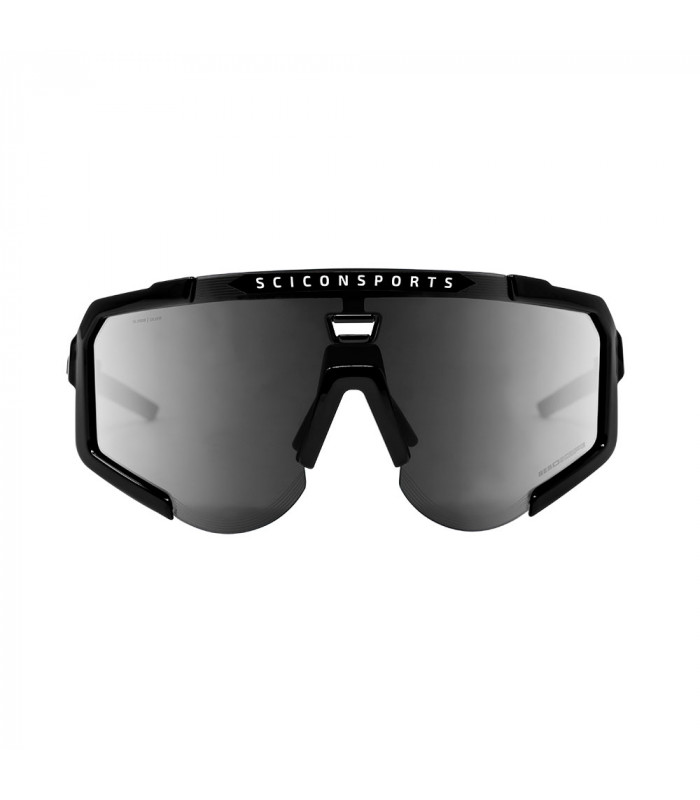 SCICON AEROSCOPE BLACK SUNGLASSES (MULTIMIRROR SILVER LENS)