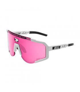 SCICON AEROSCOPE WHITE SUNGLASSES (PINK LENS)