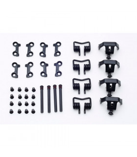 DESPIECE COMPLETO CLIP ENGANCHE PEDALES HT T2-SX (NEGRO)