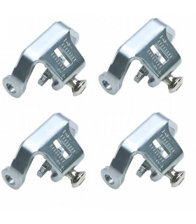 PLACAS FIJACIÓN TRASERAS CALA PEDALES HT T2 (PLATA)