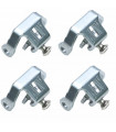 PLACAS FIJACIÓN CALA PEDALES HT X3 (PLATA)