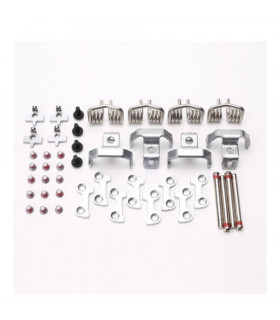DESPIECE COMPLETO CLIP ENGANCHE PEDALES HT X2 (PLATA)
