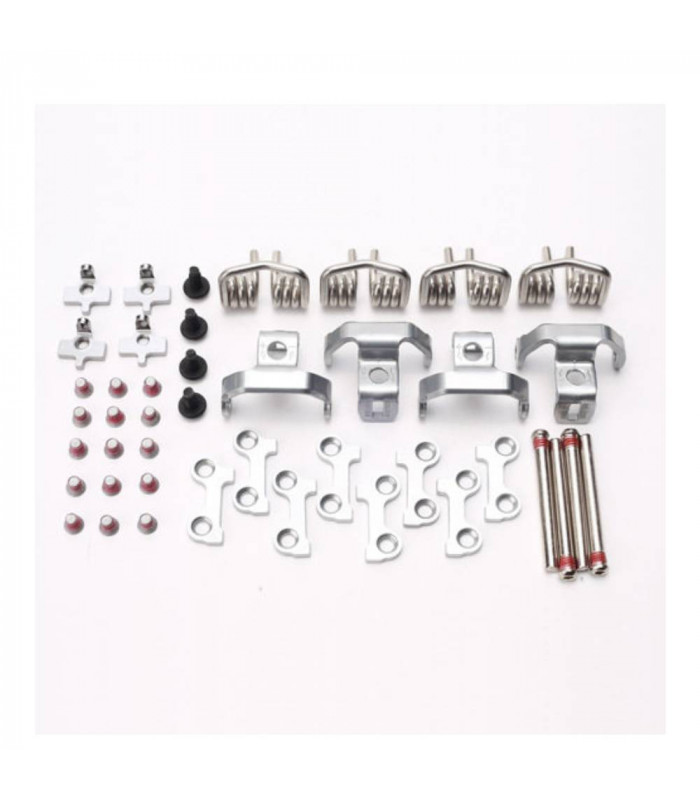 DESPIECE COMPLETO CLIP ENGANCHE PEDALES HT X2 (PLATA)