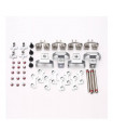 DESPIECE COMPLETO CLIP ENGANCHE PEDALES HT X2 (PLATA)