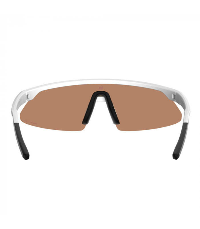 BOLLE MICRO EDGE WHITE MATTE SUNGLASSES (PHANTOM BROWN RED PHOTOCHROMIC LENS)