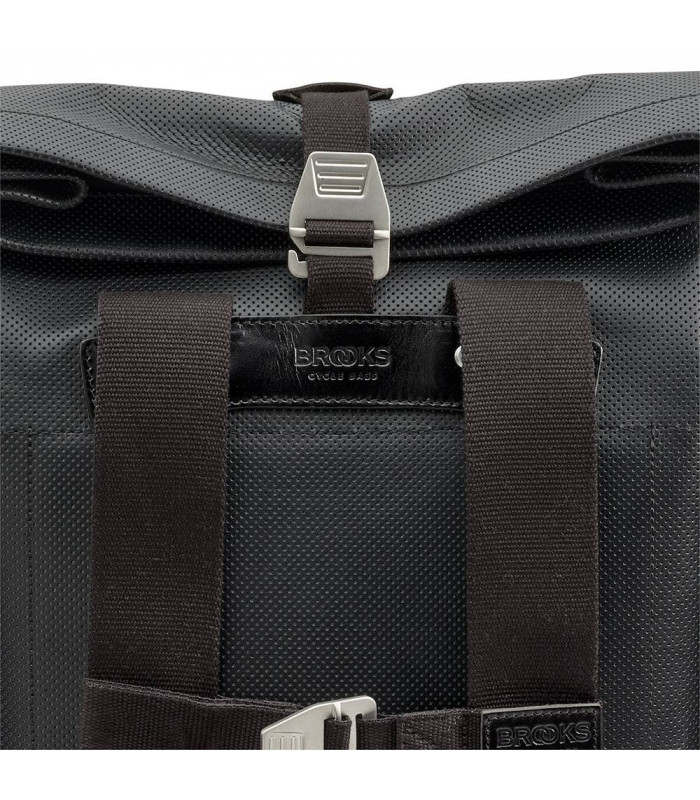 BROOKS PICKWICK REFLECTANT LEATHER BACKPACK 26L (BLACK)