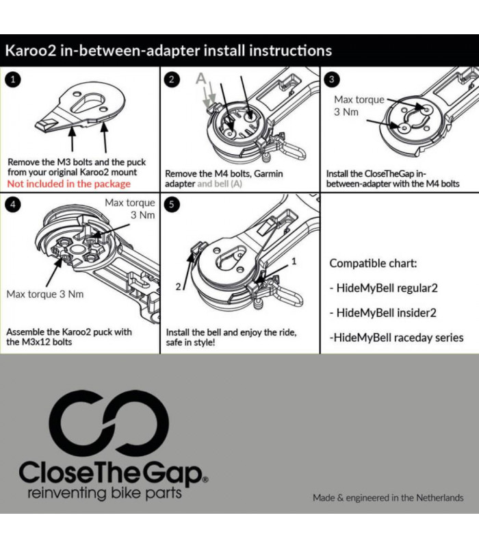 CLOSE THE GAP KAROO2 IN BETWEEN ADAPTER
