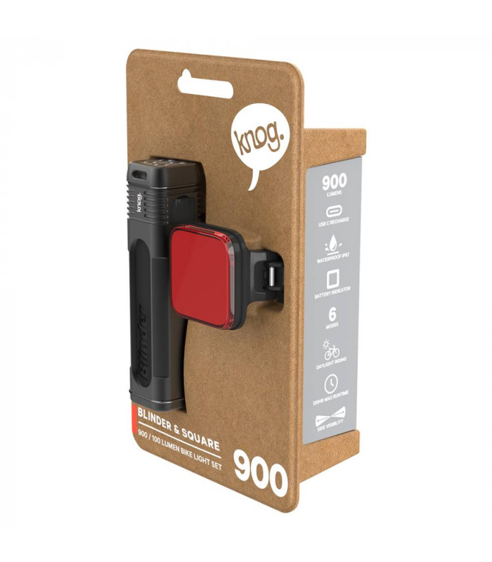 JUEGO LUCES KNOG BLINDER 900 + BLINDER SQUARE