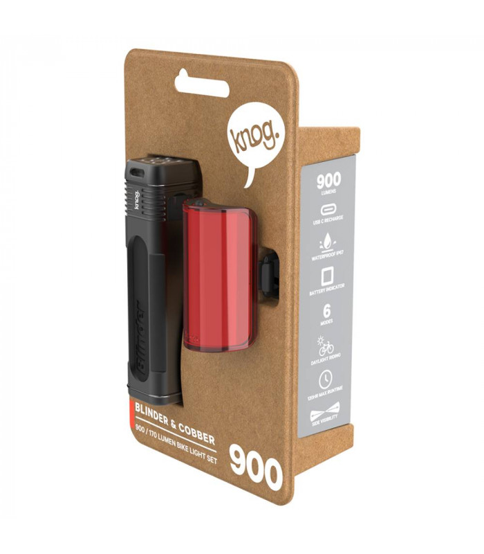 JUEGO LUCES KNOG BLINDER 900 + MID COBBER