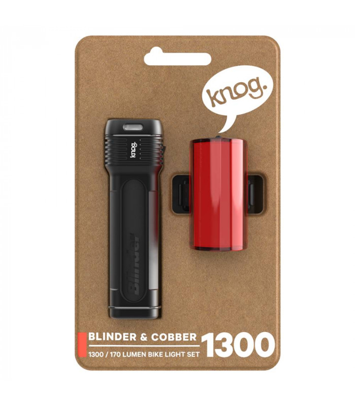 JUEGO LUCES KNOG BLINDER 1300 + MID COBBER