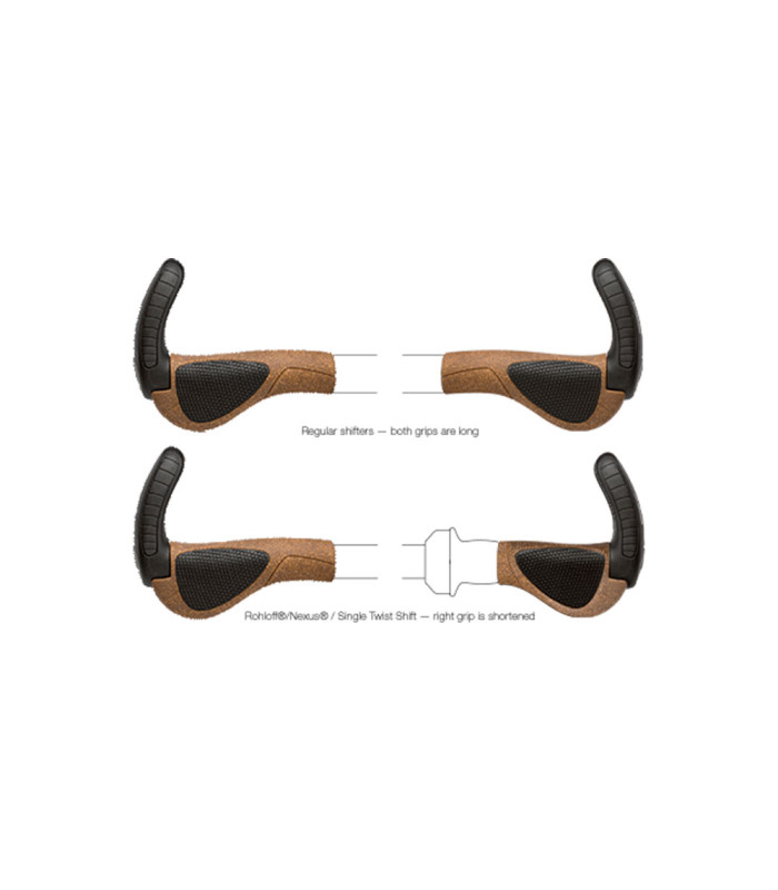 PUÑOS ERGON GP3 BIOKORK (ROHLOFF/NEXUS)