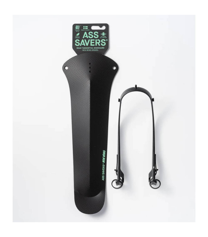 ASS SAVERS WIN WING 2 GRAVEL REAR MUDGUARD (BLACK DOTS)