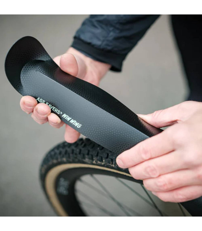 ASS SAVERS WIN WING 2 GRAVEL REAR MUDGUARD (BLACK DOTS)