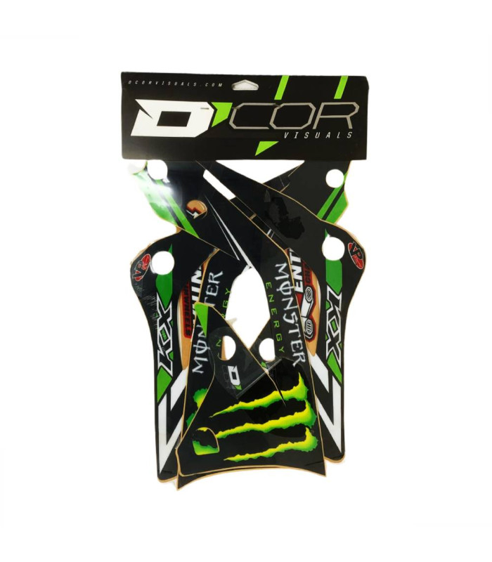 KIT ADHESIVOS D'COR VISUALS MONSTER ENERGY KAWASAKI KX 450 F (2012-2014)
