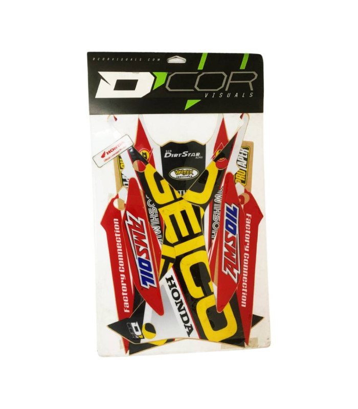 D'COR VISUALS TEAM GEICO GRAPHICS KIT HONDA CRF (2013-2014)