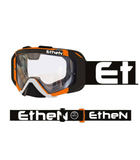 MÁSCARA ETHEN 05R ENDURO NEGRA-NARANJA (LENTE TRANSPARENTE)