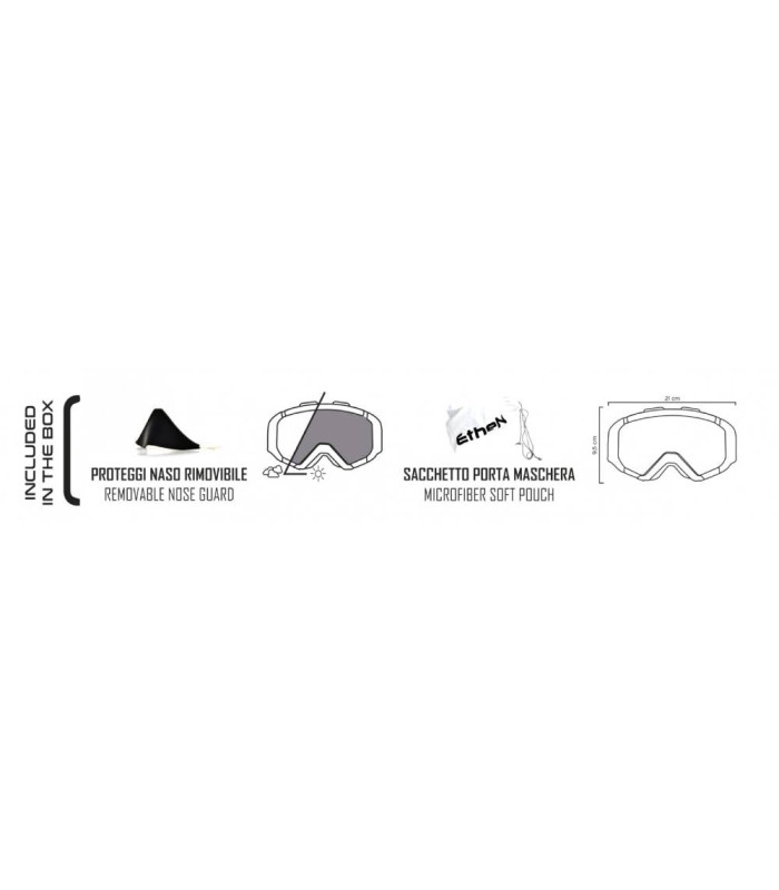 ETHEN ARES BLUE GOGGLES (MIRROR GOLD LENS)