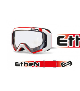 ETHEN 05 PRIMIS WHITE-RED GOGGLES (CLEAR LENS)