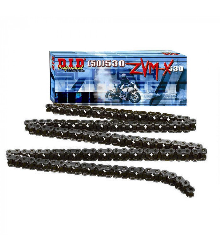 DID 530 ZVMX X-RING BLACK CHAIN (122 LINKS)