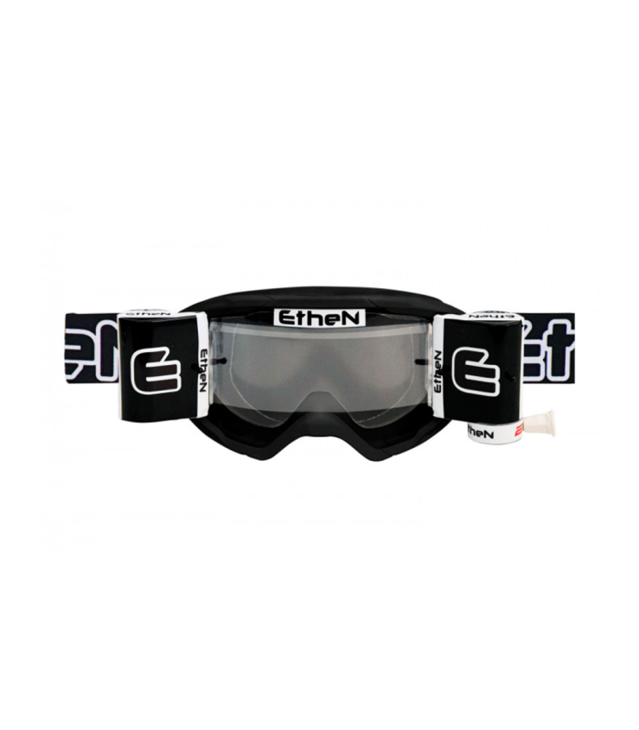 ETHEN 05 PRIMIS MUD WHITE-BLACK ROLL OFF 50 MM GOGGLES (CLEAR LENS)