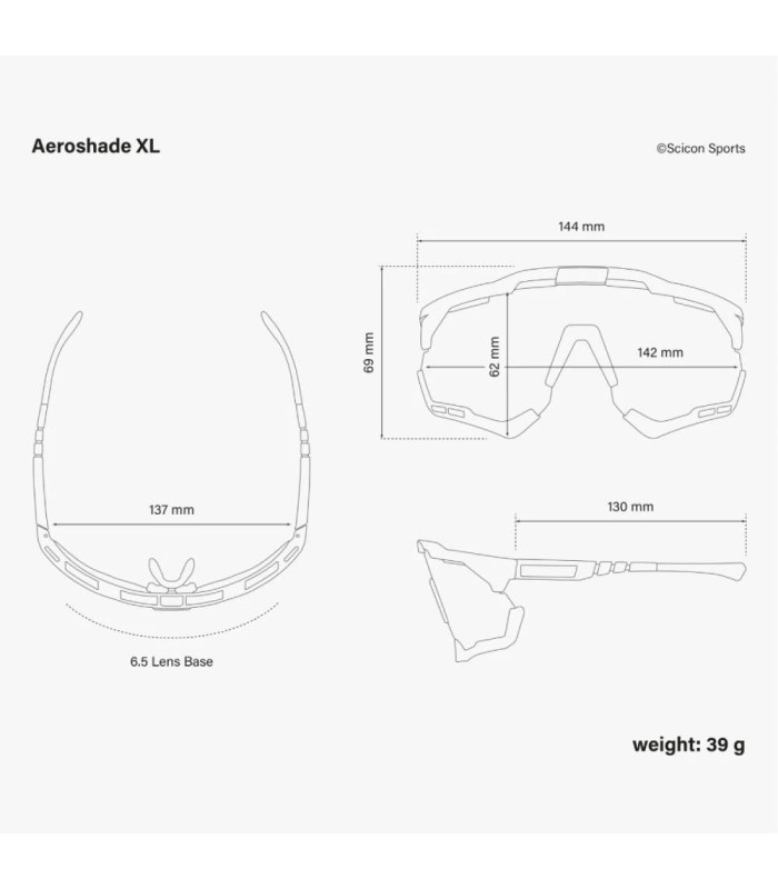 SCICON AEROSHADE XL BLACK GLOSS SUNGLASSES (MULTIMIRROR BRONZE LENS)