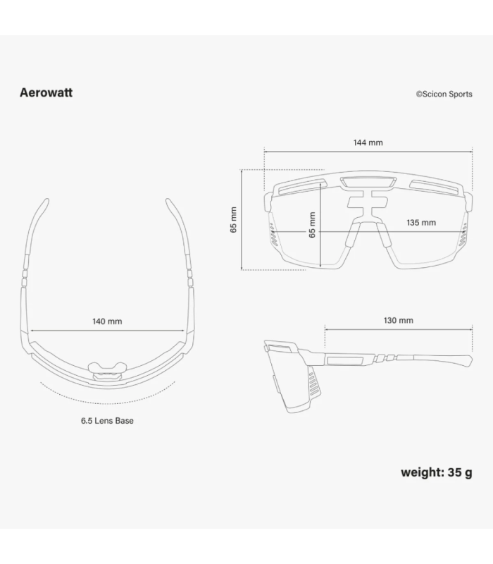 SCICON AEROWATT BLACK GLOSS SUNGLASSES (PHOTOCHROMIC LENS)