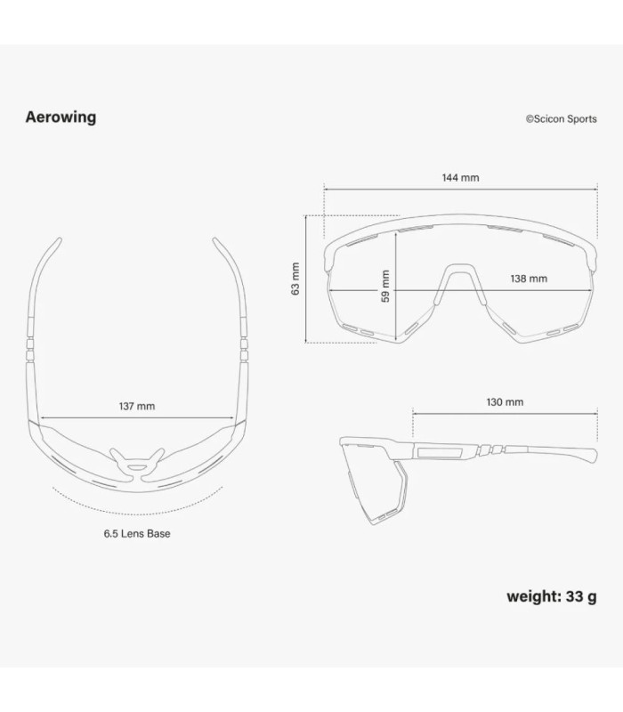 GAFAS SCICON AEROWING LAMON CRISTAL BRILLANTE (LENTE MULTIESPEJO ROJA)