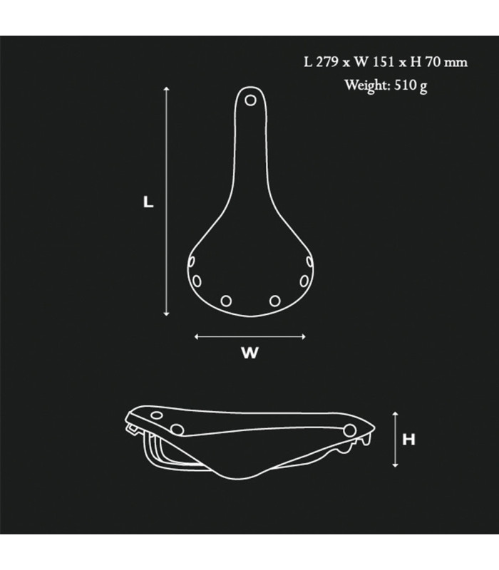 BROOKS B17 NARROW SADDLE (BLACK)