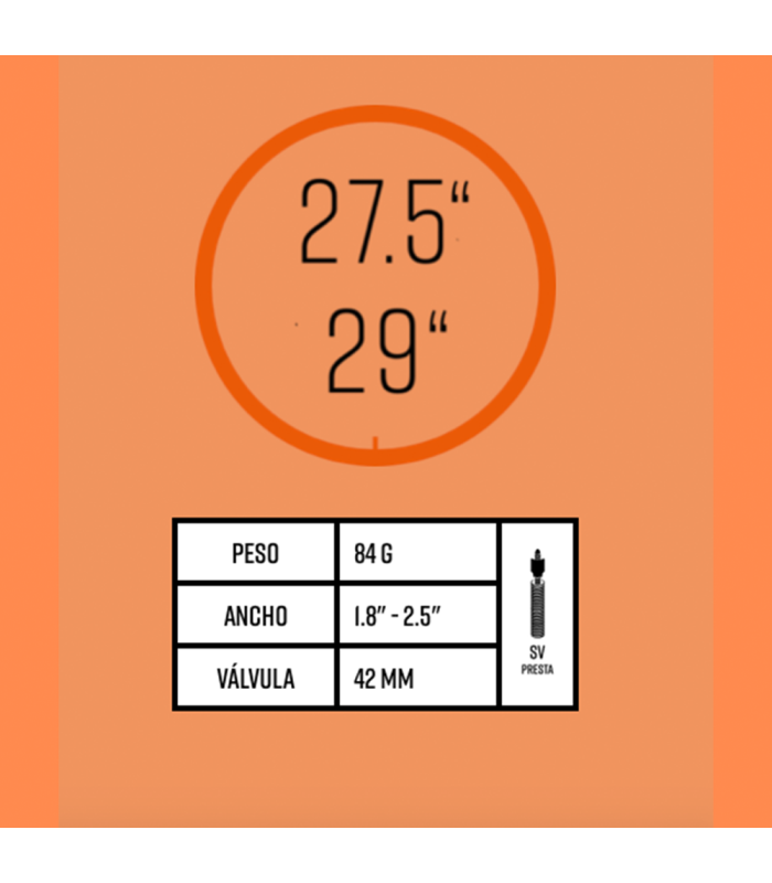 TUBOLITO TUBO-MTB SV 42 TUBE (27,5"-29" X 1,8"-2,5")