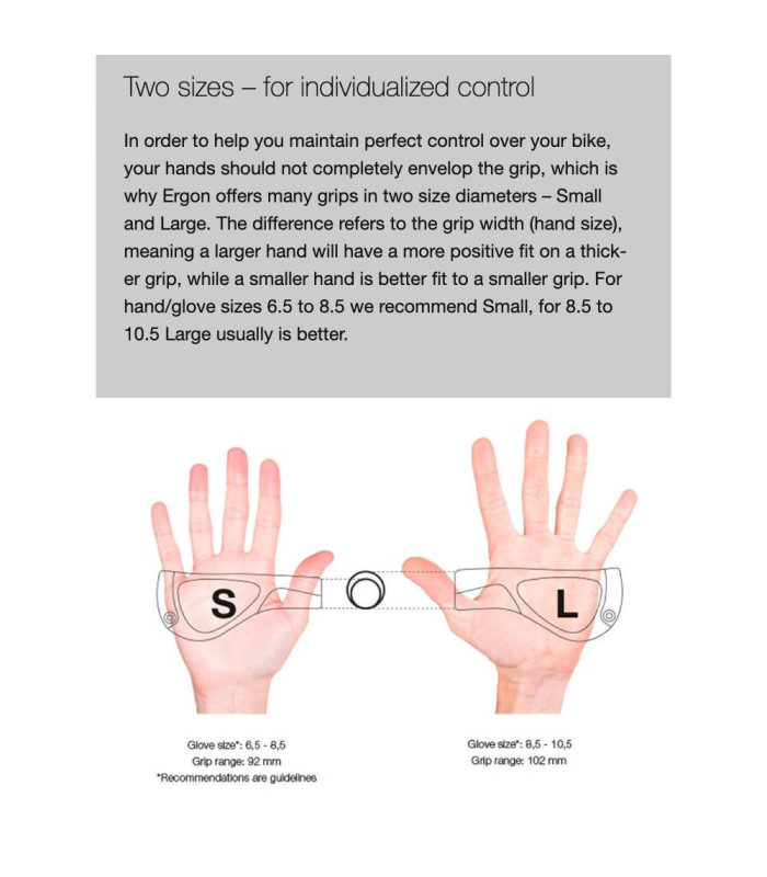 ERGON GS1-S EVO GRIPS BODIES (MOONDUST GREY)