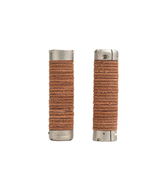 BROOKS PLUMP LEATHER GRIPS (ANTIQUE BROWN)