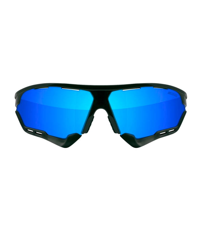 SCICON AEROCOMFORT XL BLACK SUNGLASSES (MULTIMIRROR BLUE LENSES)