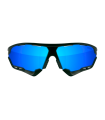 SCICON AEROCOMFORT XL BLACK SUNGLASSES (MULTIMIRROR BLUE LENSES)