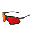SCICON AEROCOMFORT XL BLACK SUNGLASSES (MULTIMIRROR RED LENSES)