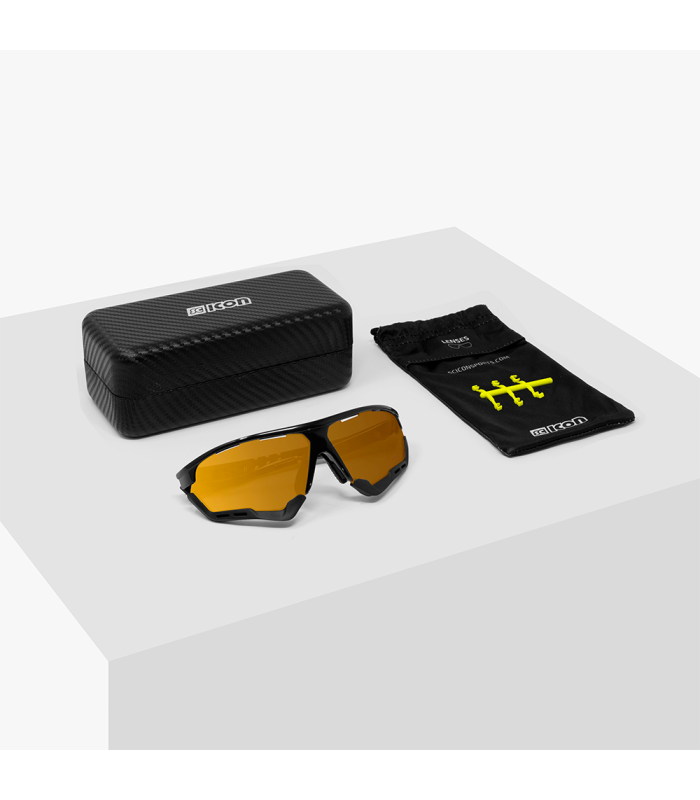 GAFAS SCICON AEROCOMFORT XL NEGRAS (LENTES MULTIESPEJO BRONCE)