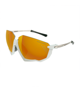 SCICON AEROJET TITANIUM METAL WHITE SUNGLASSES (MULTIMIRROR BRONZE LENSES)