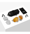 SCICON AEROJET TITANIUM METAL WHITE SUNGLASSES (MULTIMIRROR BRONZE LENSES)