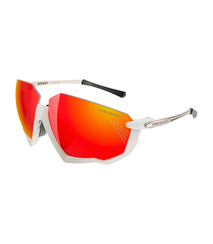 GAFAS SCICON AEROJET TITANIUM METAL WHITE (LENTES MULTIESPEJO ROJO)